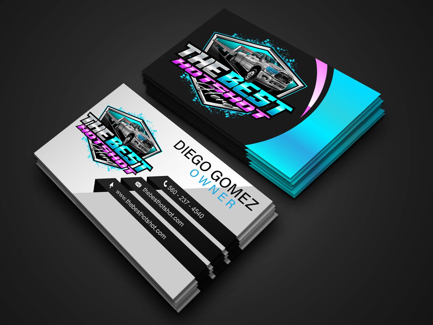 First Graphix logo and business card portfolio sample